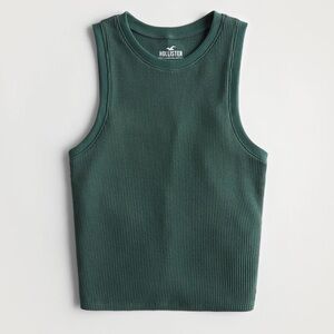 Hollister Women’s XS Dark Green Cropped Tank Top